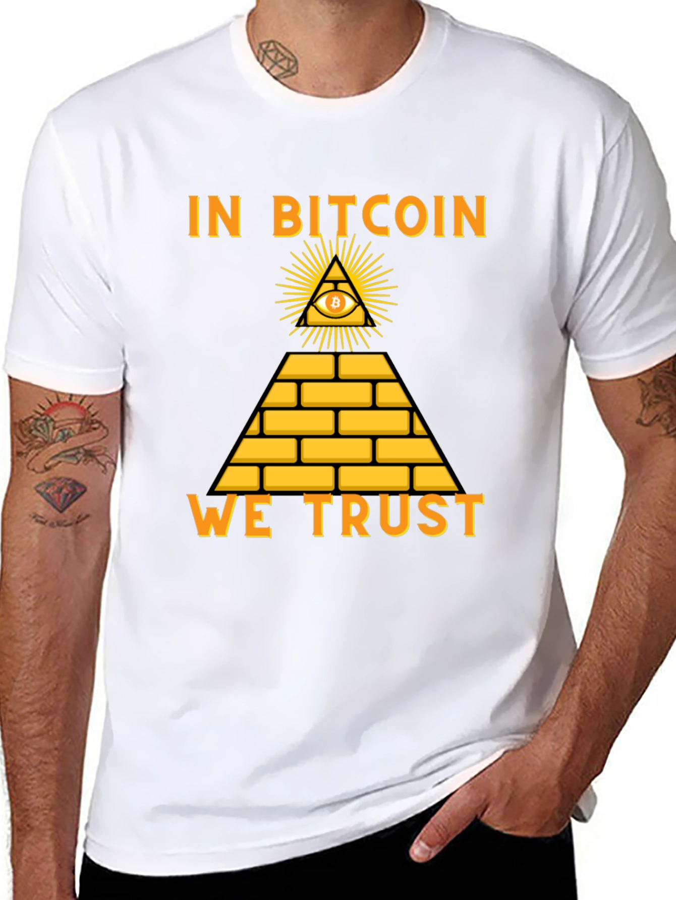 Bitcoin Pyramid T-Shirt - In Bitcoin We Trust