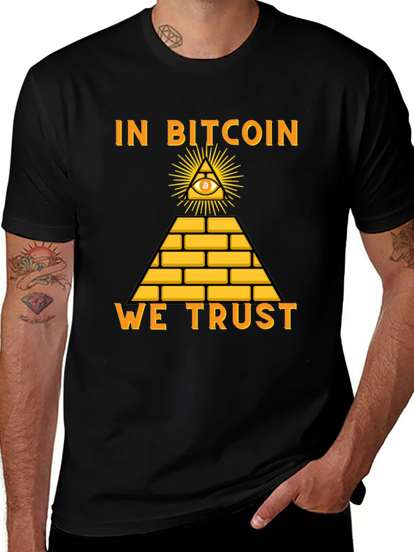 Bitcoin Pyramid T-Shirt - In Bitcoin We Trust