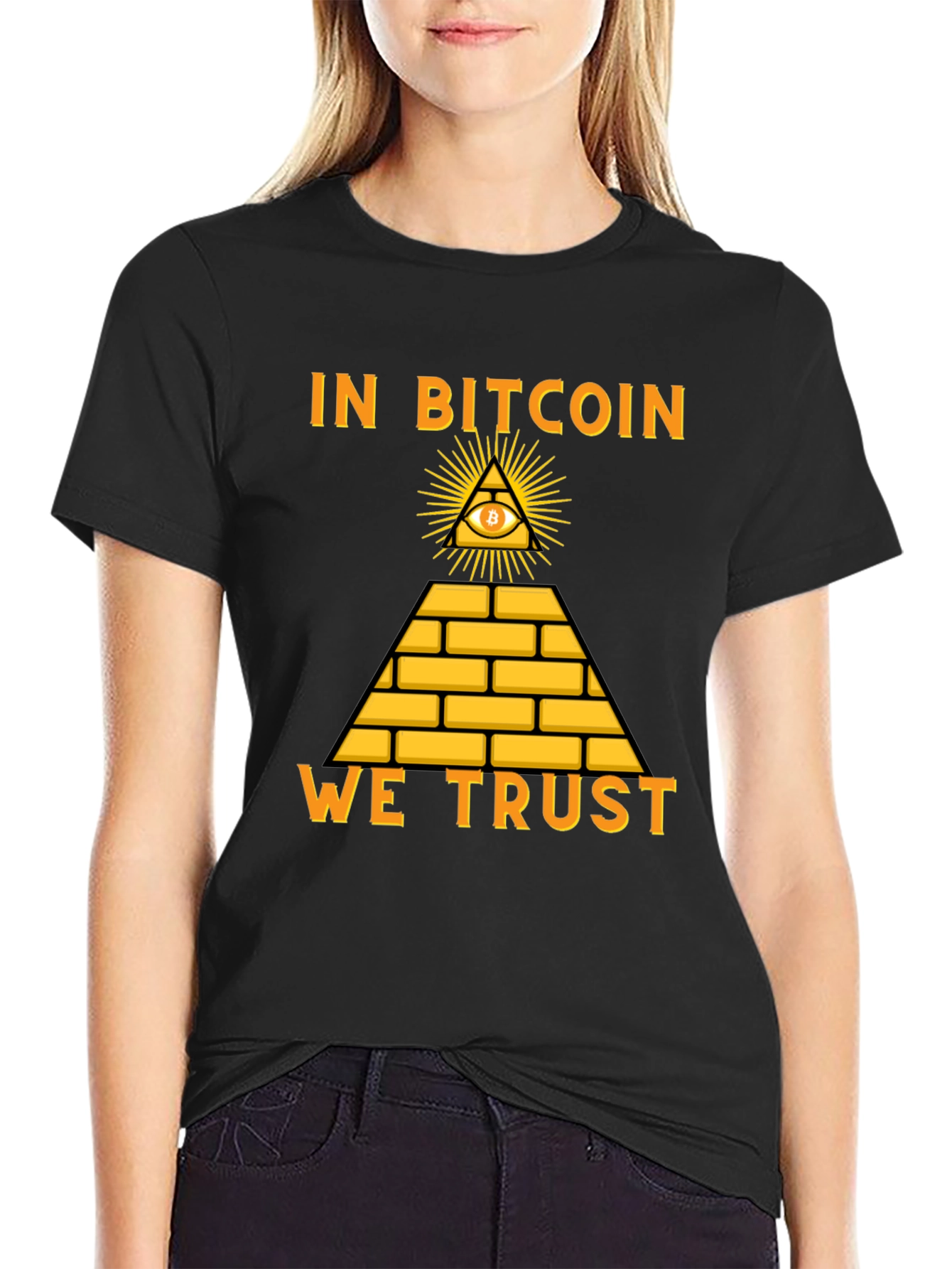 Bitcoin Pyramid T-Shirt - In Bitcoin We Trust