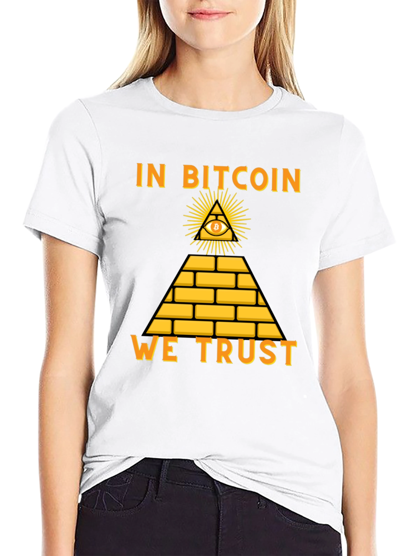 Bitcoin Pyramid T-Shirt - In Bitcoin We Trust