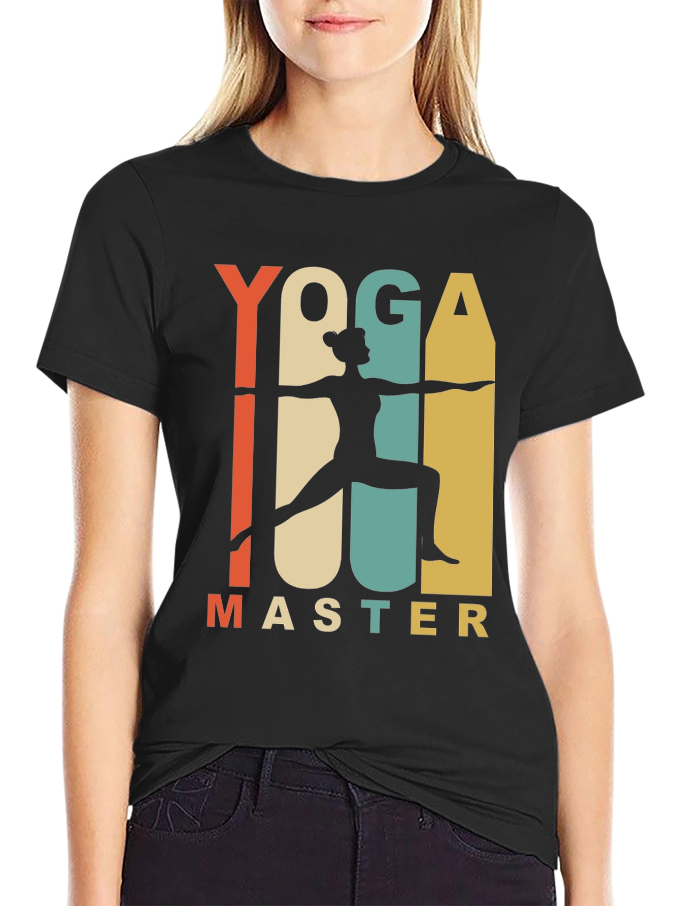 Yoga Master Graphic Tee - Retro Style Yoga T-Shirt