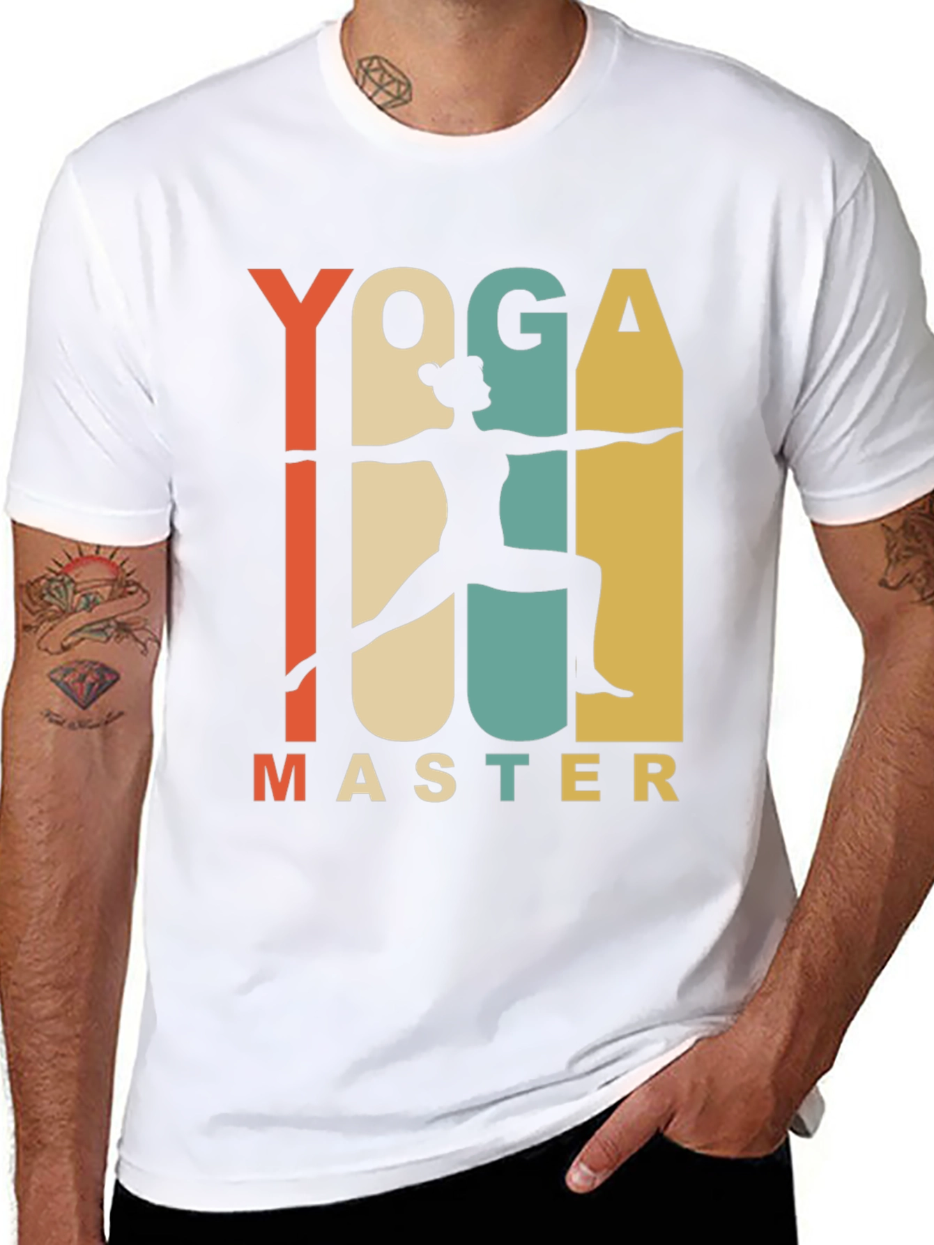 Yoga Master Graphic Tee - Retro Style Yoga T-Shirt