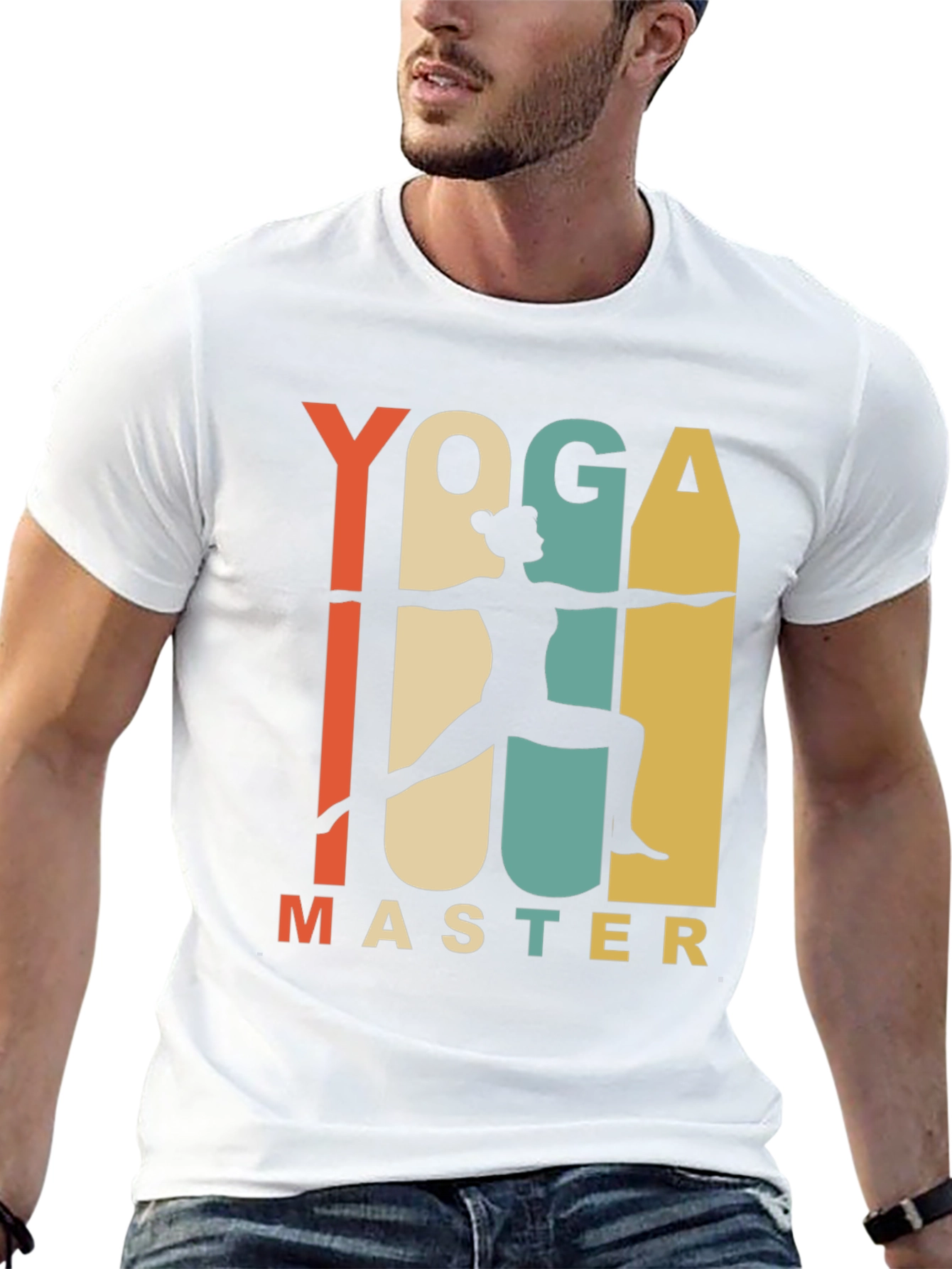 Yoga Master Graphic Tee - Retro Style Yoga T-Shirt