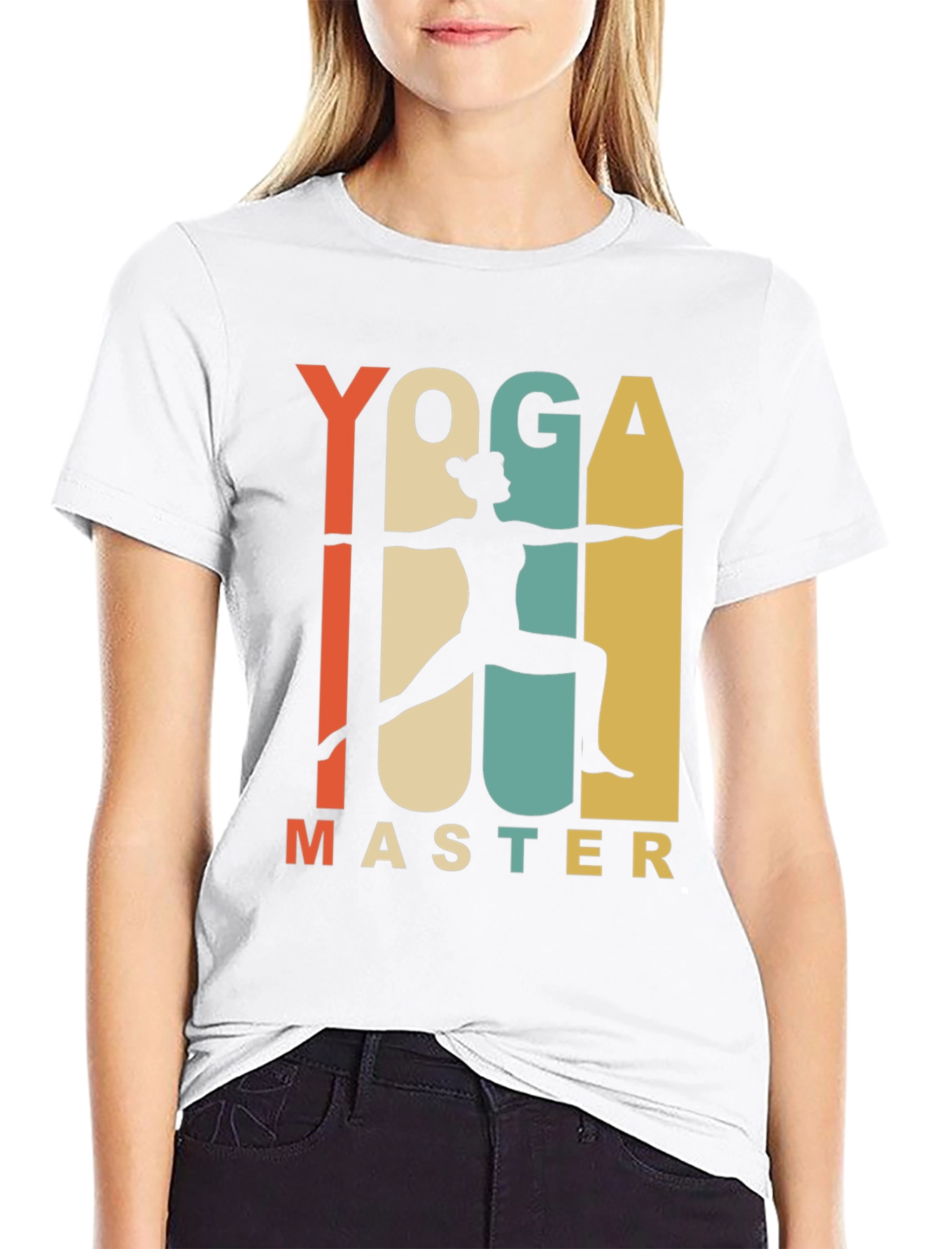 Yoga Master Graphic Tee - Retro Style Yoga T-Shirt