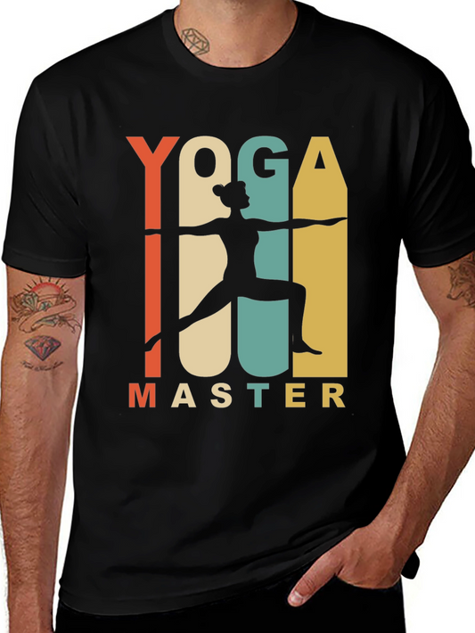 Yoga Master Graphic Tee - Retro Style Yoga T-Shirt
