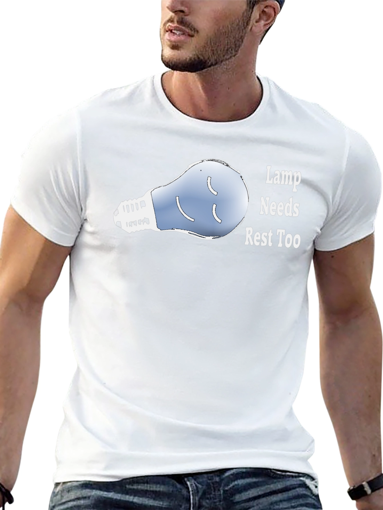 Lamp Needs Rest T-Shirt - Humorous Graphic Tee