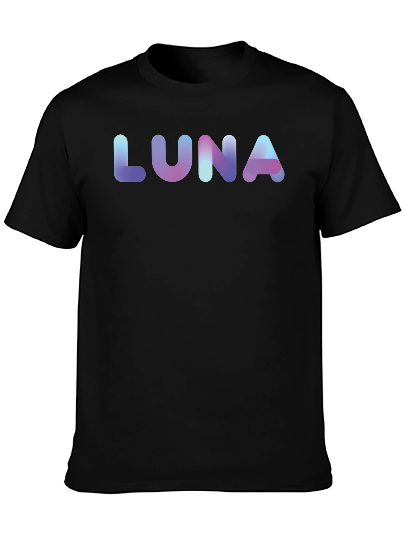 LUNA Gradient Graphic Black T-Shirt