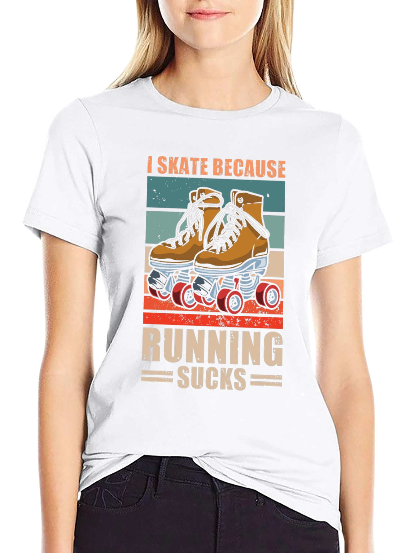 I Skate Because Running Sucks T-Shirt