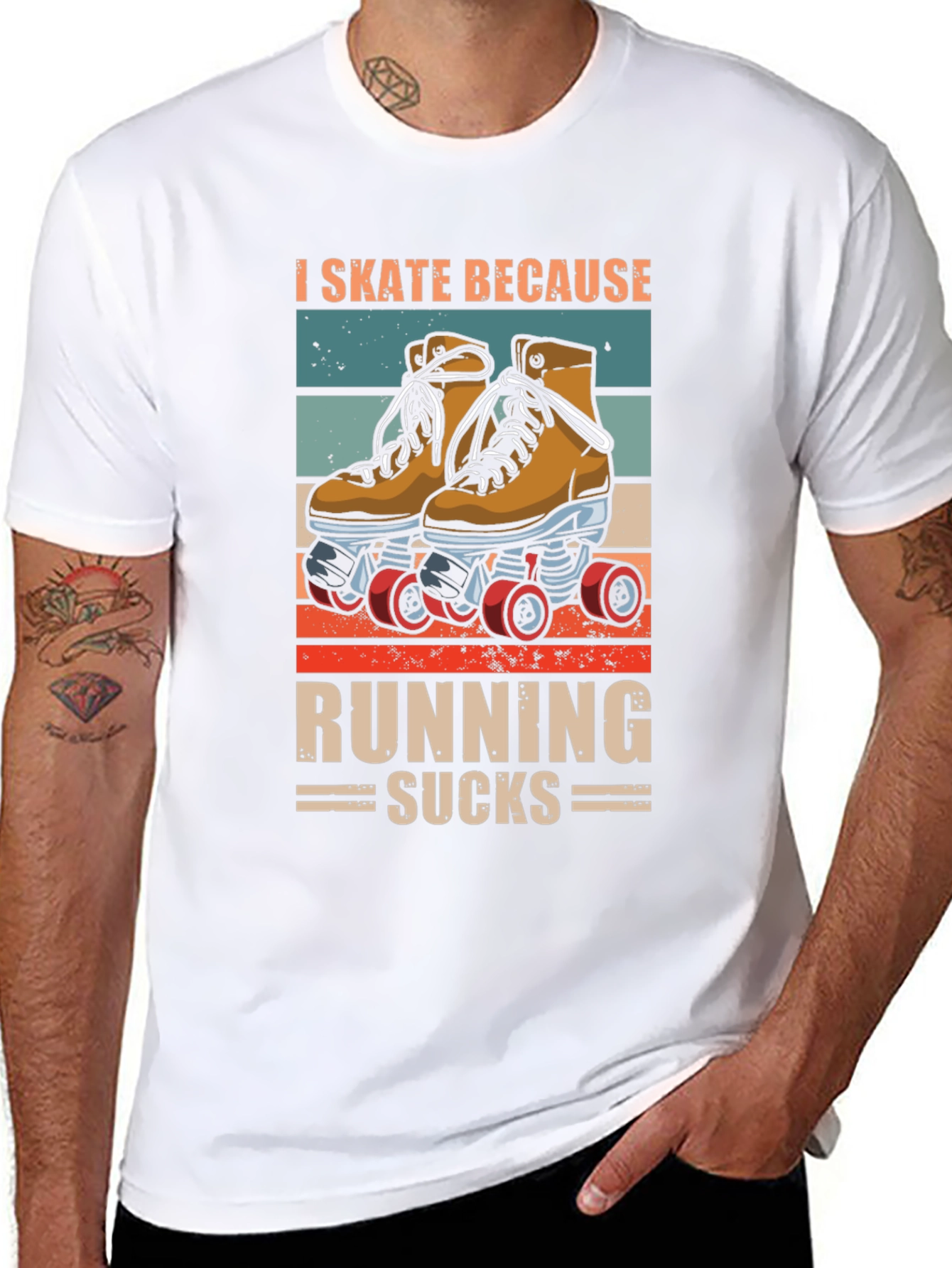 I Skate Because Running Sucks T-Shirt
