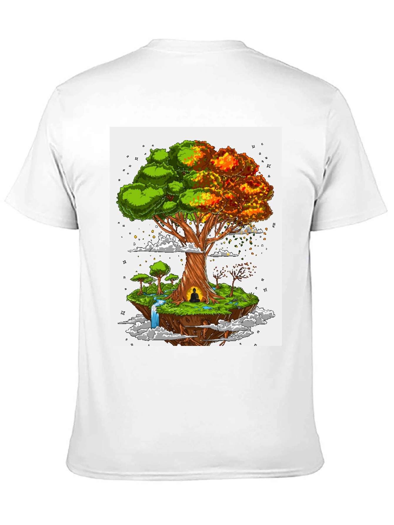 Nature Tree Floating Island Graphic T-Shirt