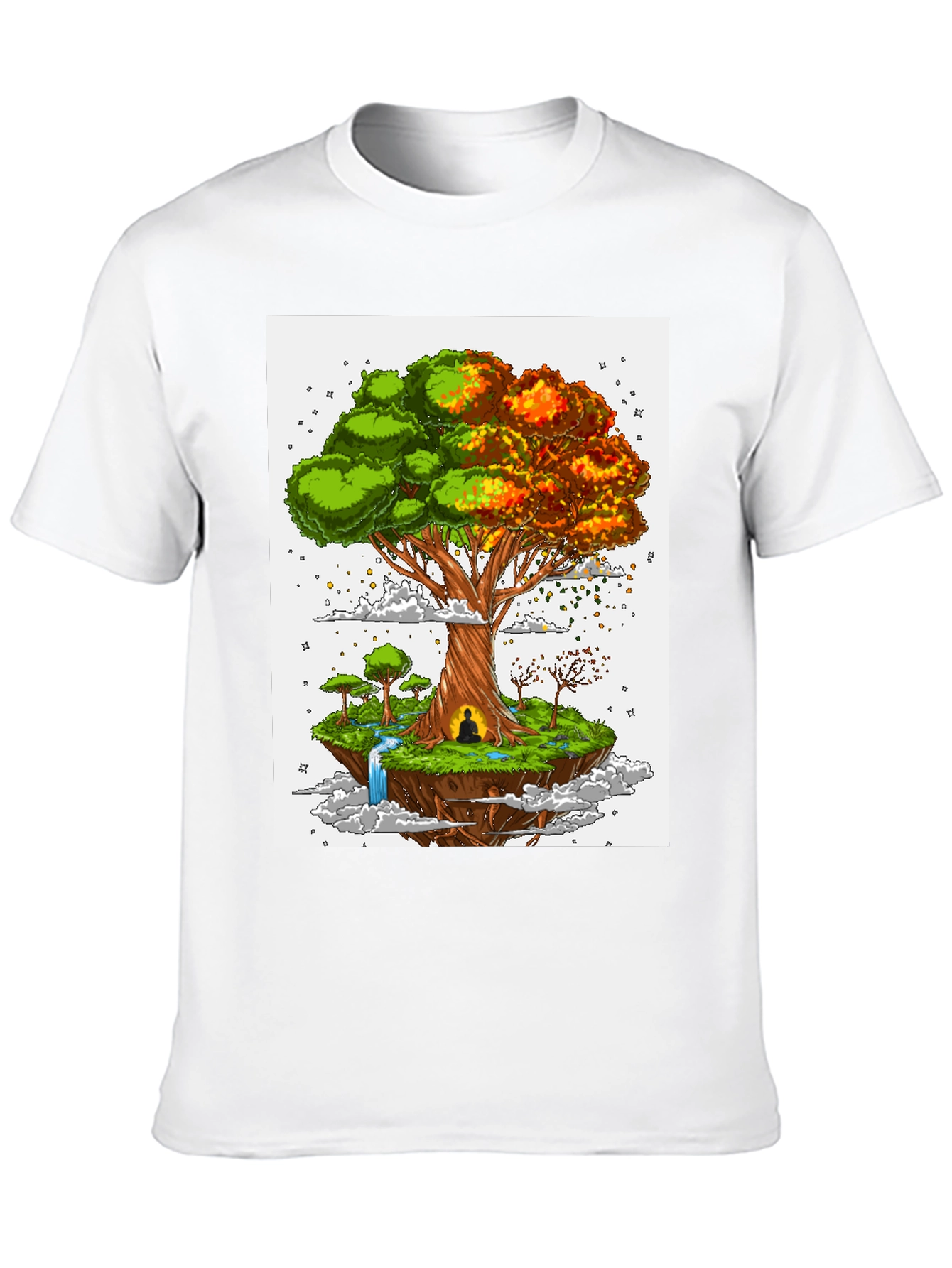 Nature Tree Floating Island Graphic T-Shirt
