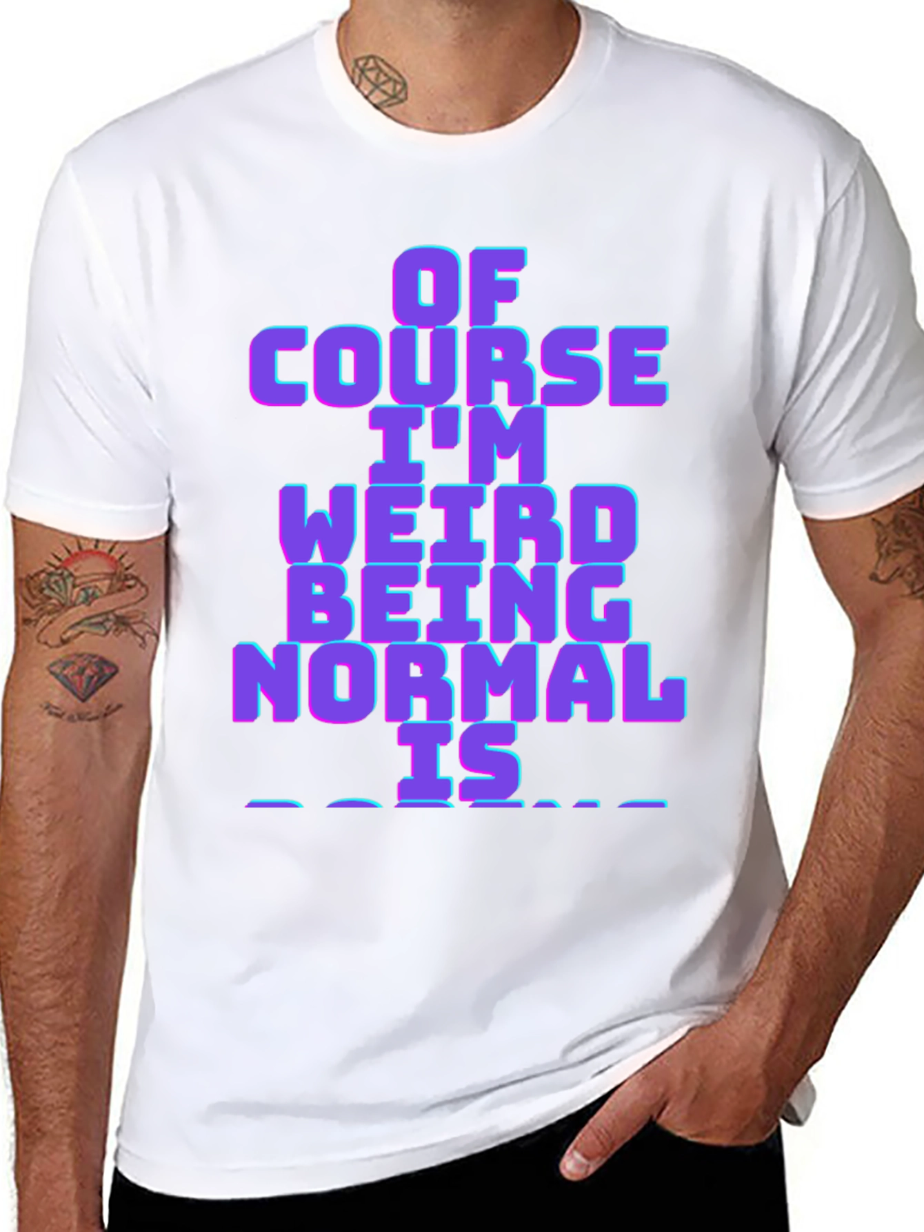 Weird is Normal Funny Graphic T-Shirt