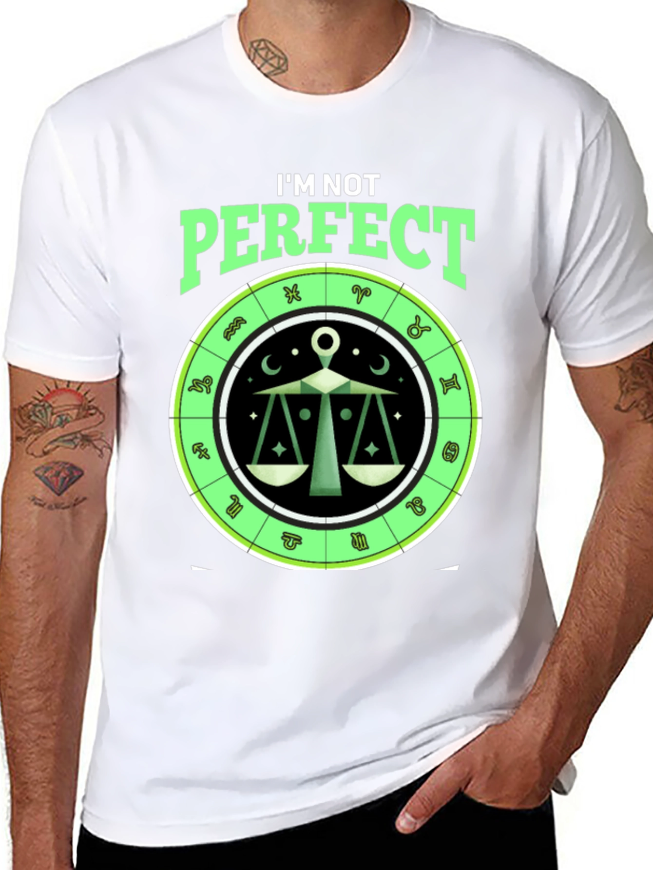 Libra Zodiac T-Shirt: Im Not Perfect Horoscope Tee