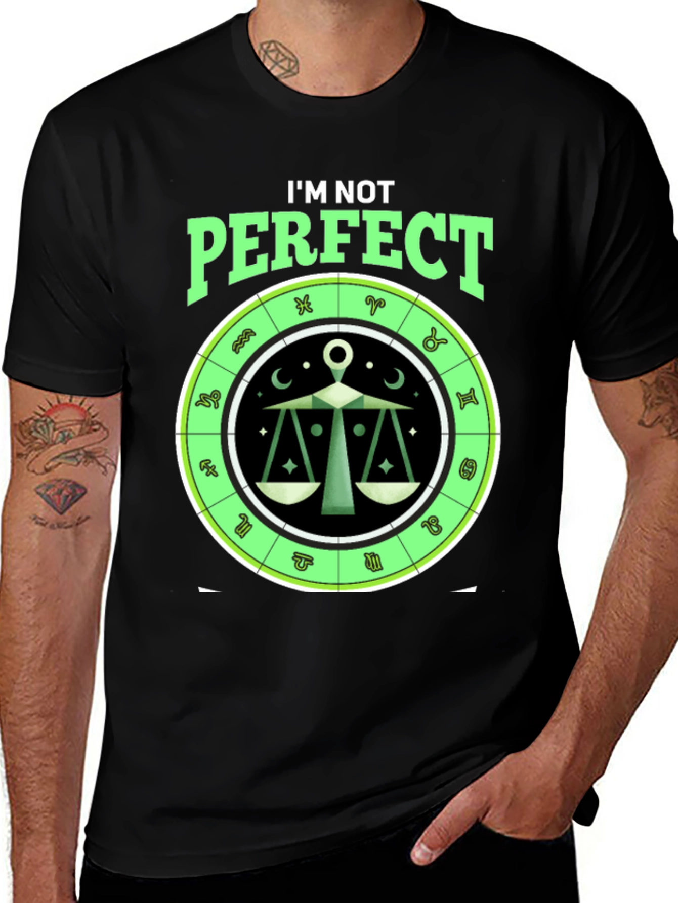 Libra Zodiac T-Shirt: Im Not Perfect Horoscope Tee