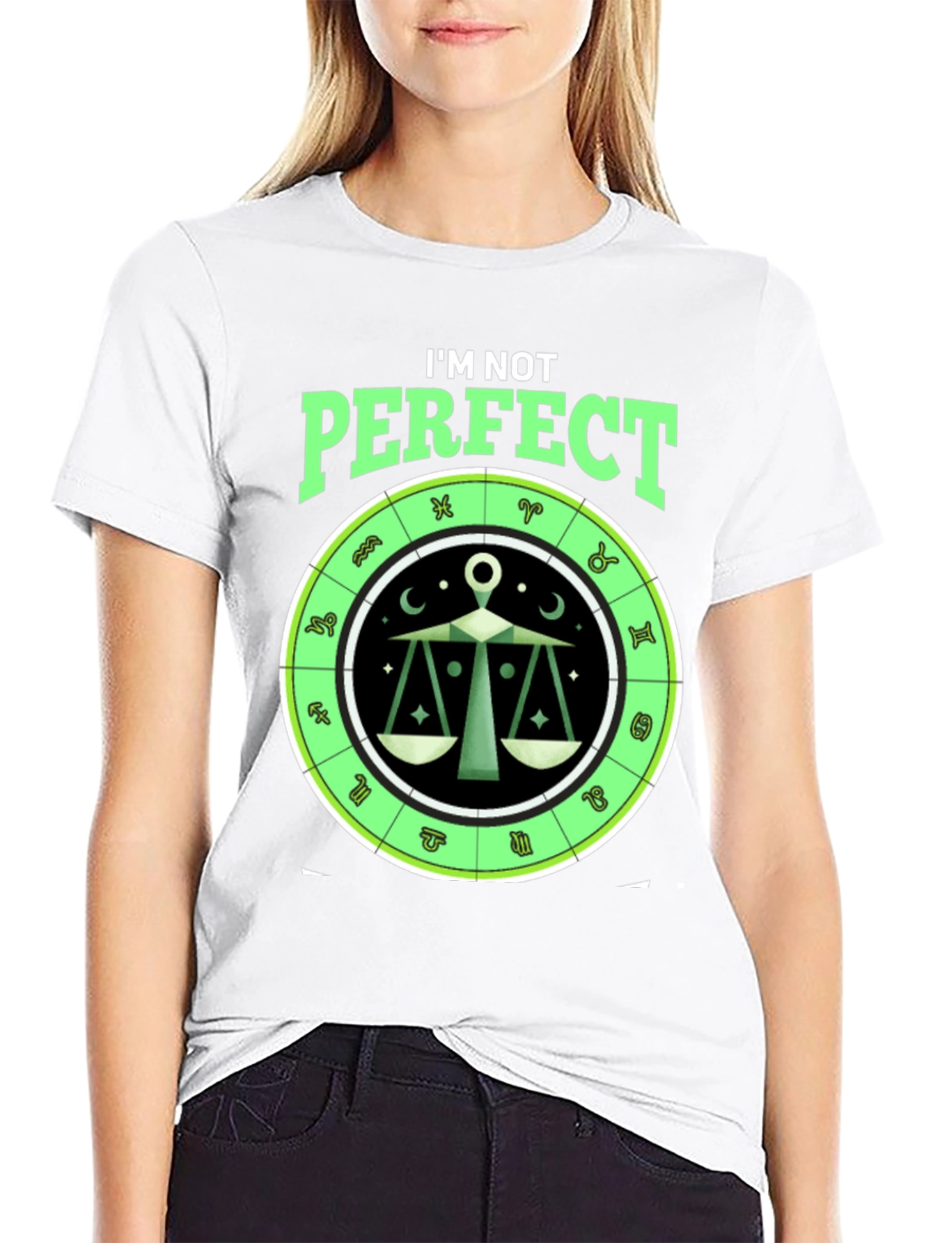 Libra Zodiac T-Shirt: Im Not Perfect Horoscope Tee