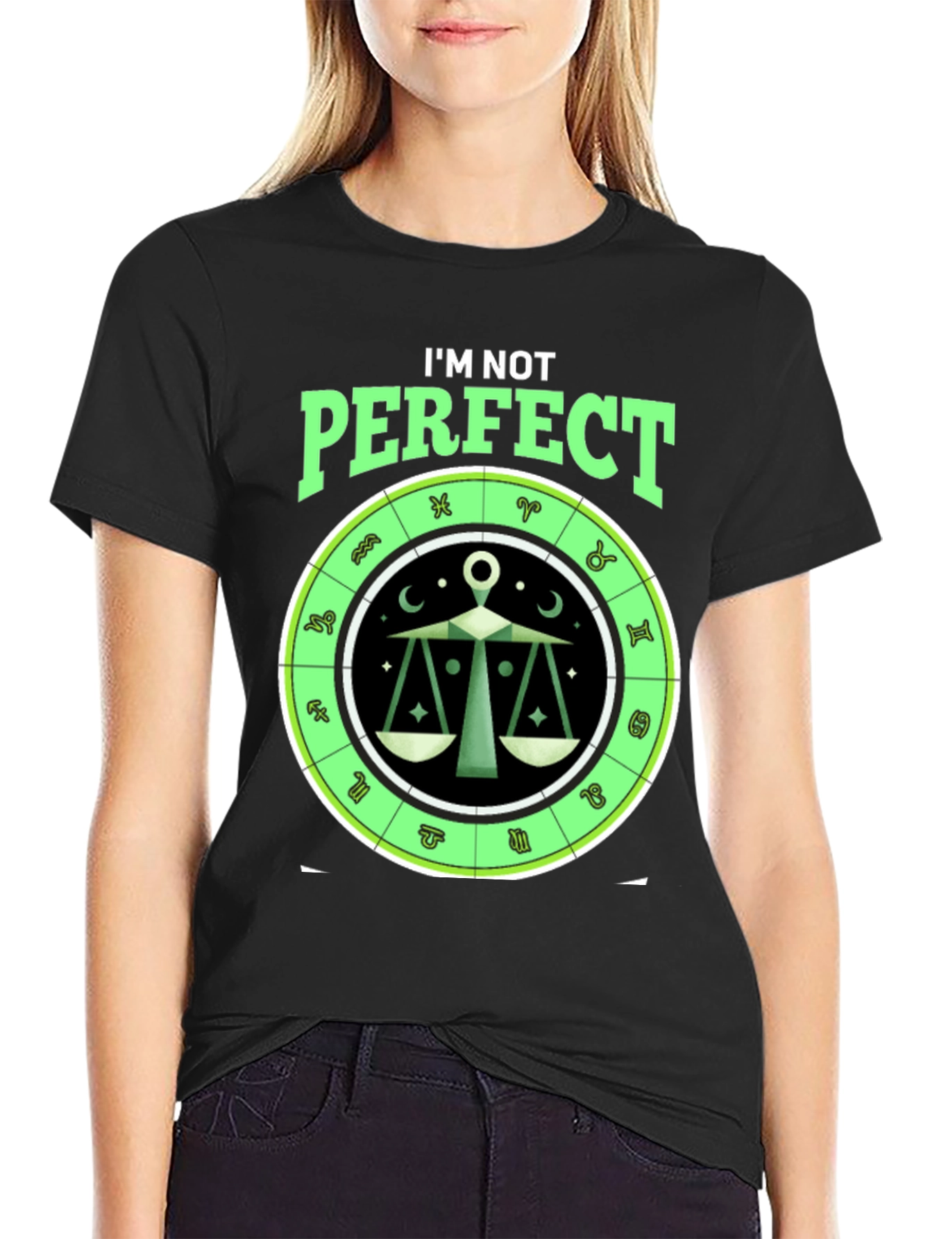 Libra Zodiac T-Shirt: Im Not Perfect Horoscope Tee