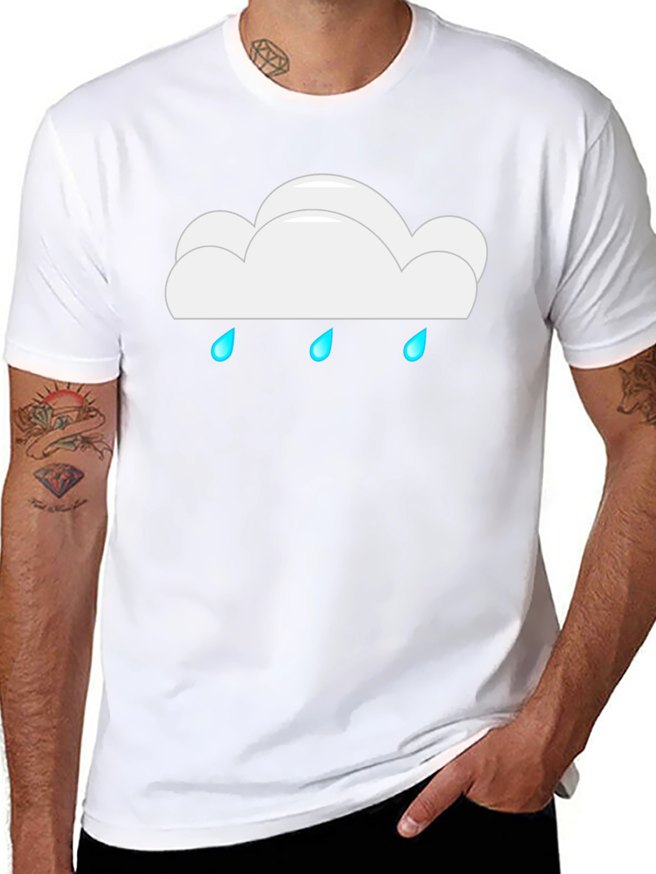 Rainy Cloud Black T-Shirt