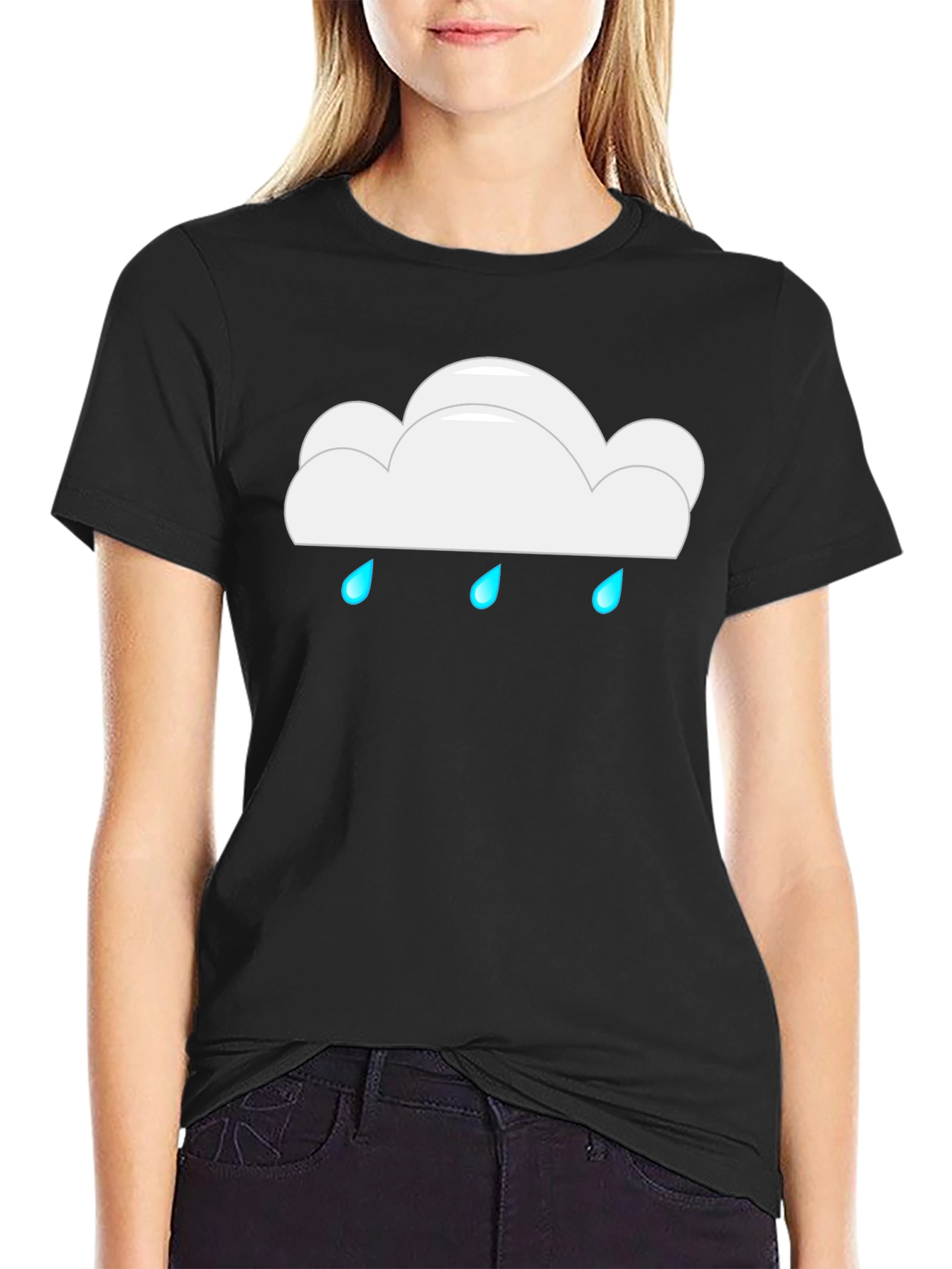 Rainy Cloud Black T-Shirt