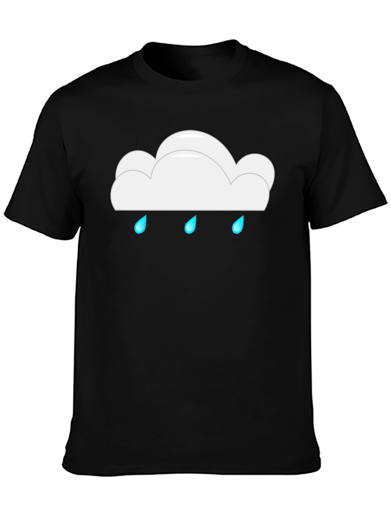 Rainy Cloud Black T-Shirt