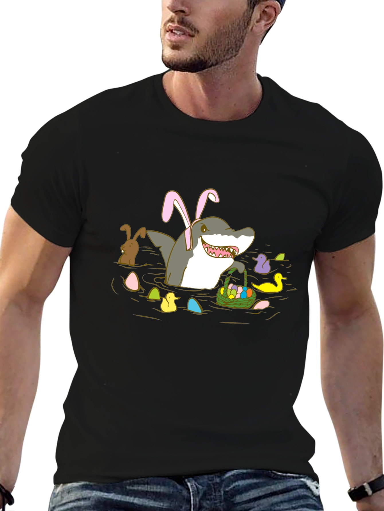 Easter Shark T-Shirt - Fun Holiday Apparel