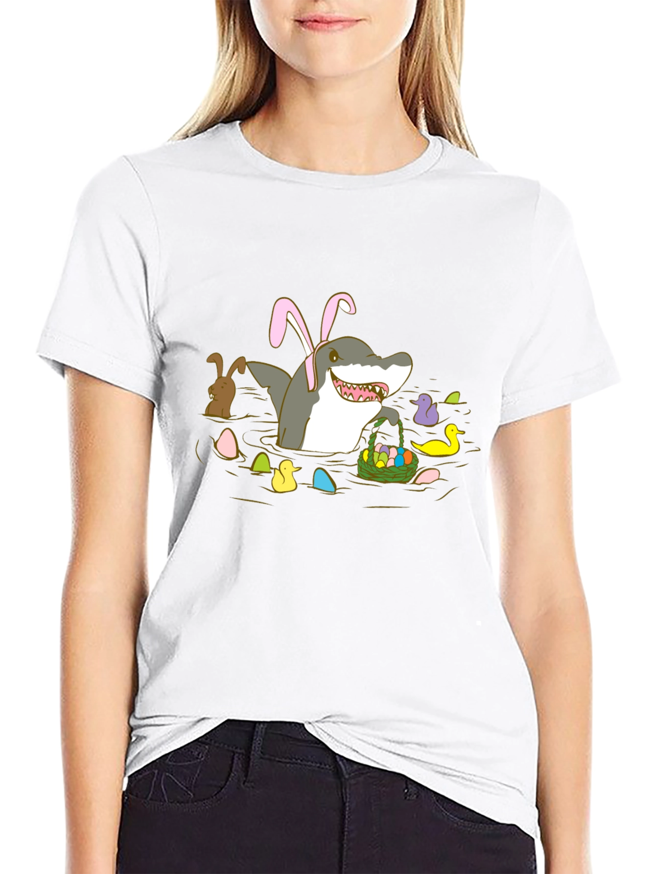 Easter Shark T-Shirt - Fun Holiday Apparel
