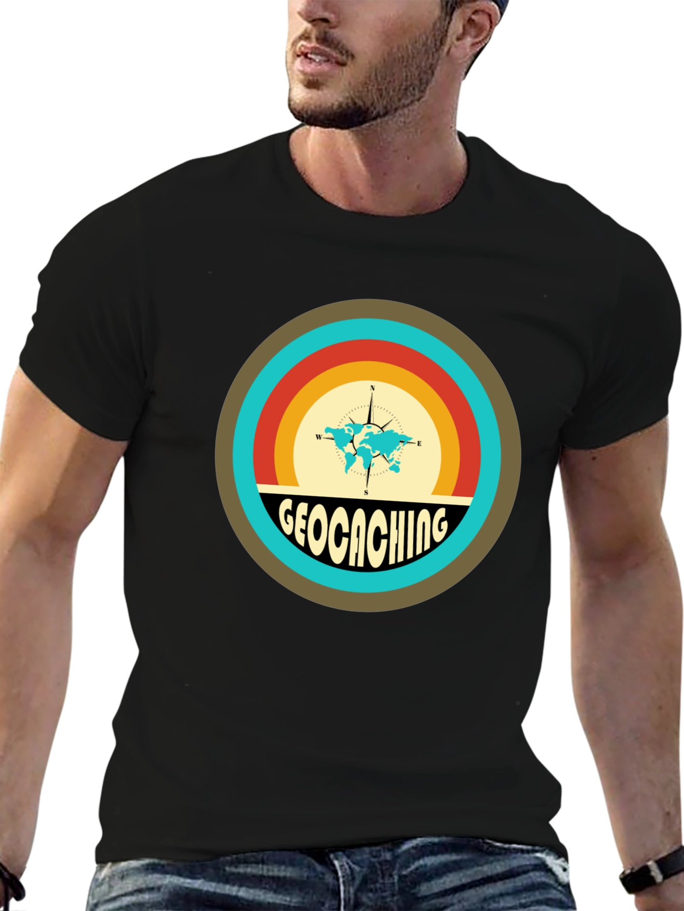 Geocaching Graphic Tee - Adventure Awaits!
