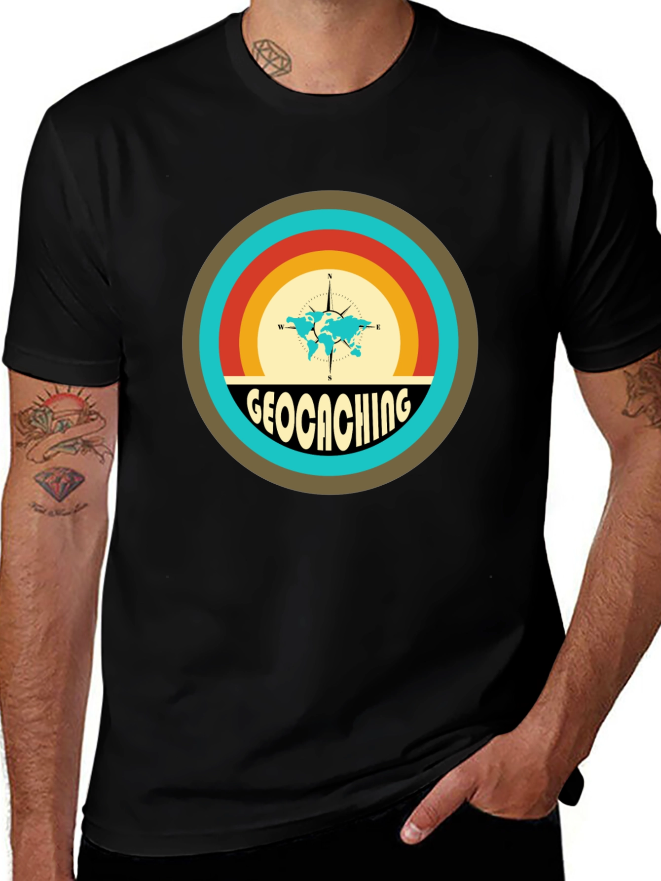 Geocaching Graphic Tee - Adventure Awaits!