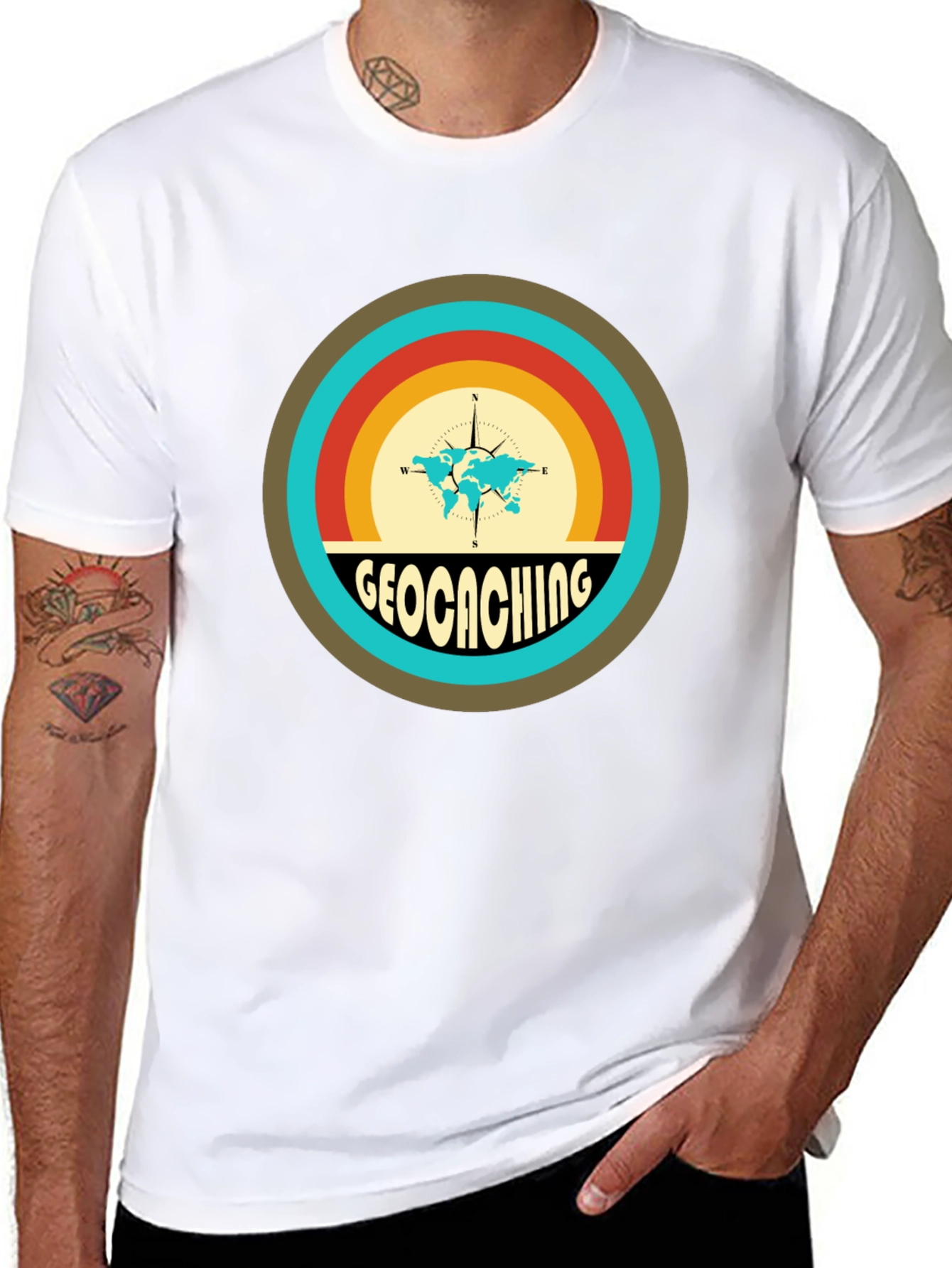 Geocaching Graphic Tee - Adventure Awaits!