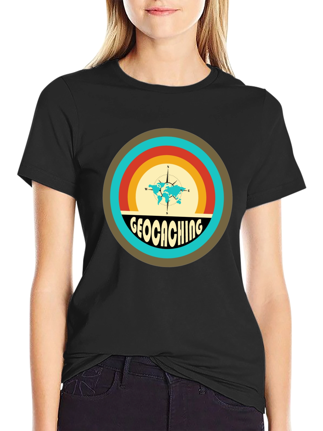 Geocaching Graphic Tee - Adventure Awaits!