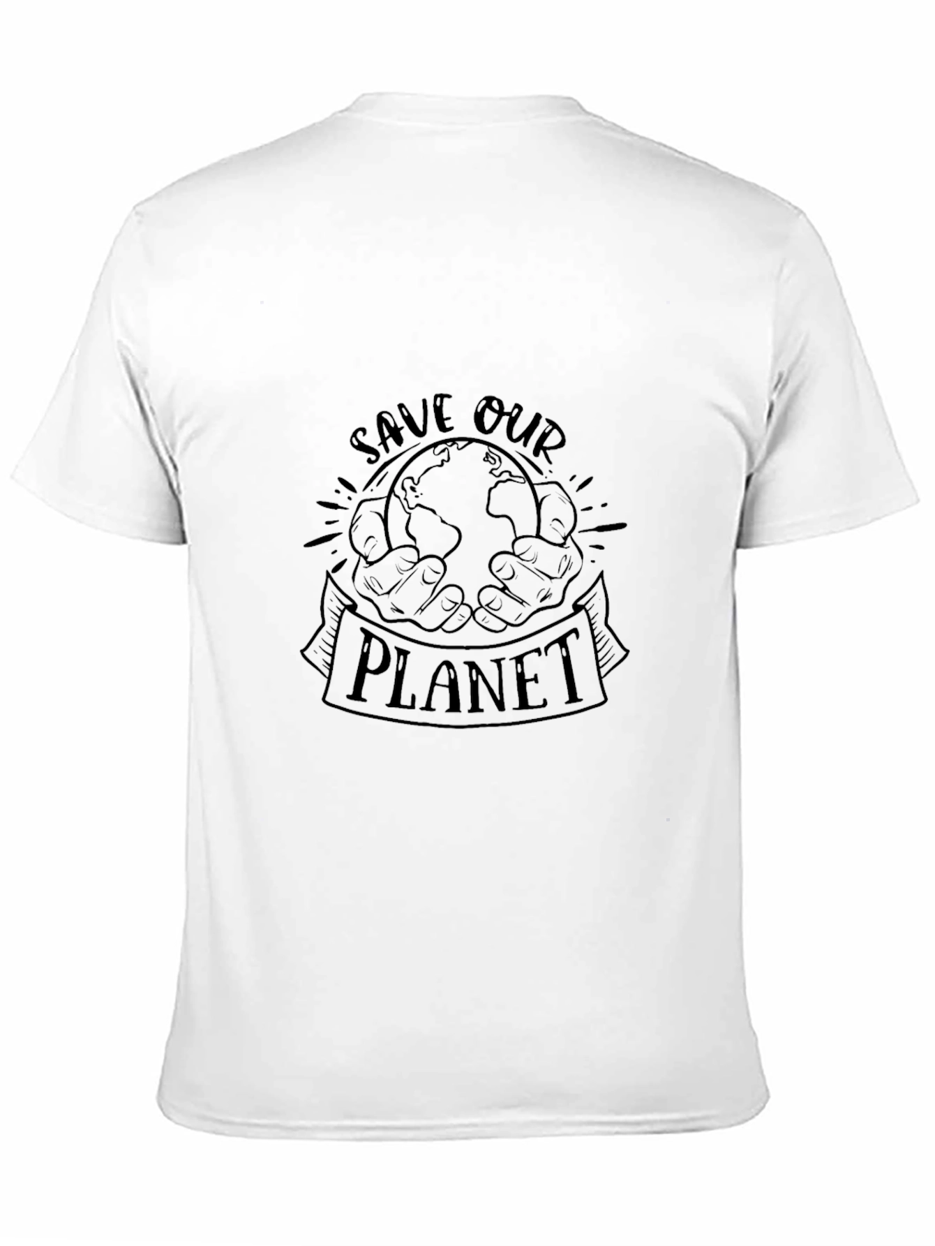 Save Our Planet Graphic Tee - Black Cotton Blend