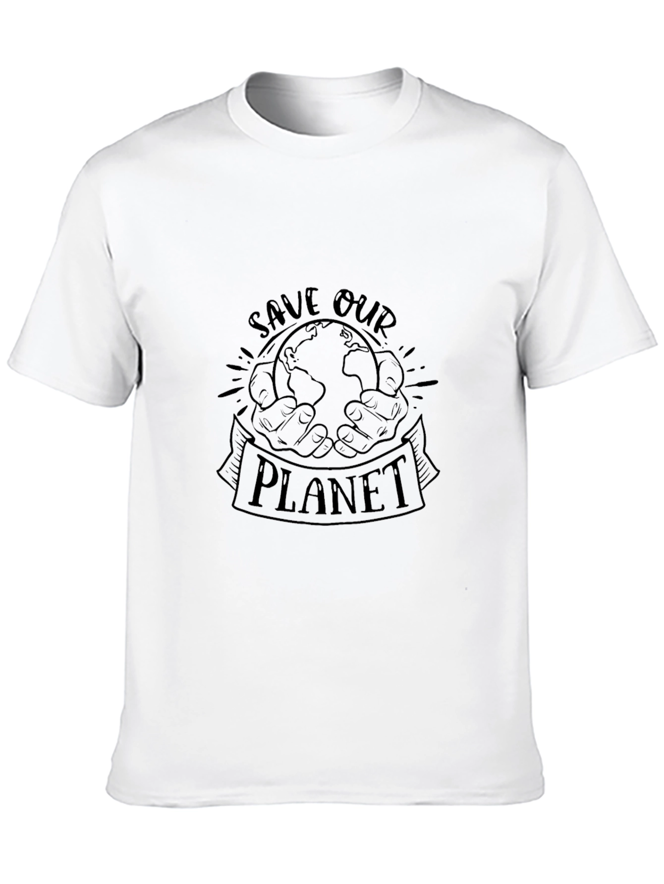 Save Our Planet Graphic Tee - Black Cotton Blend