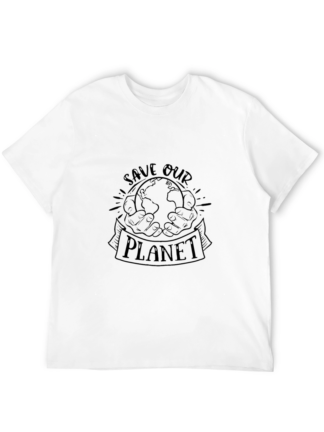 Save Our Planet Graphic Tee - Black Cotton Blend