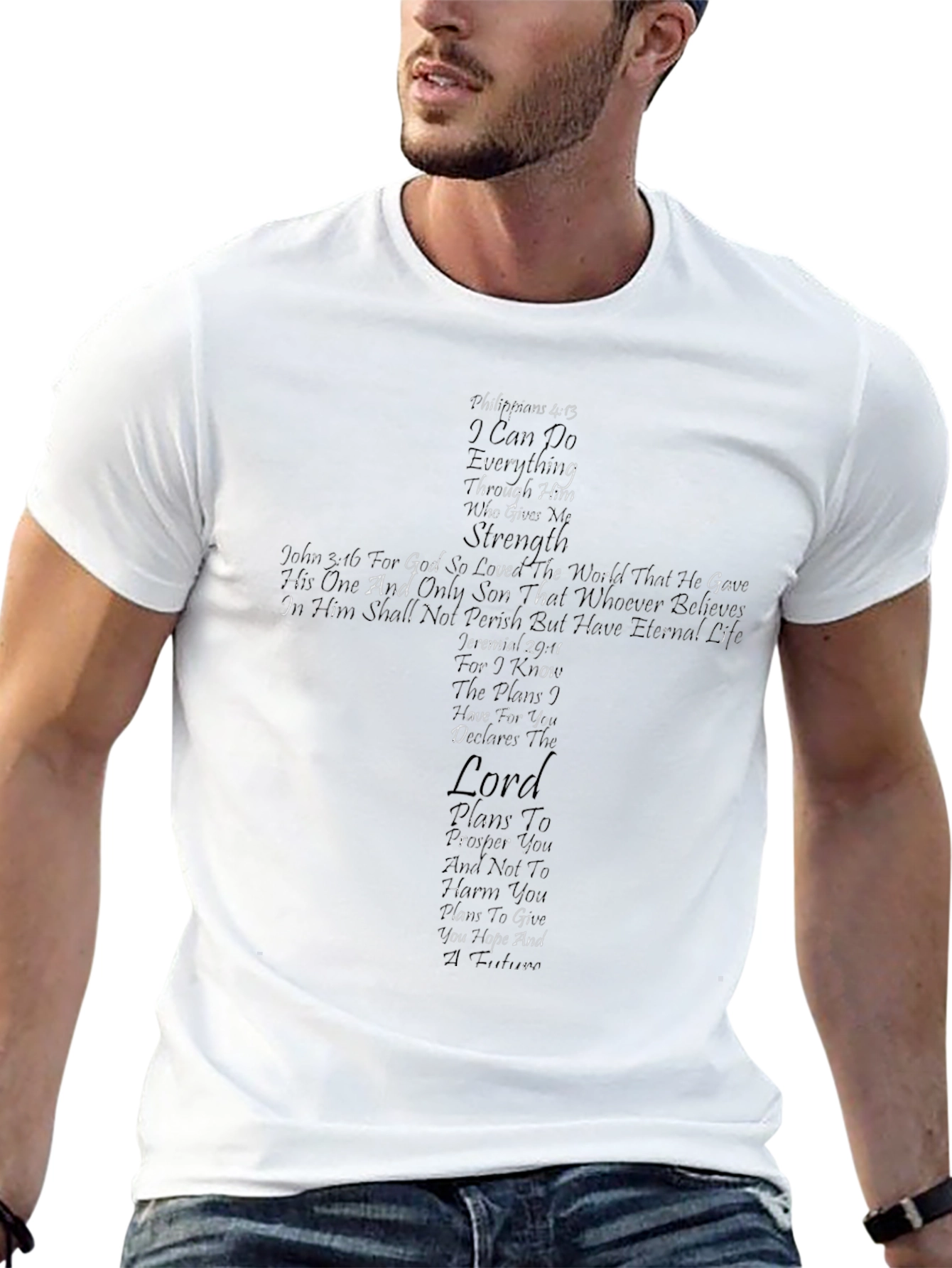 Faith-Inspired Cross Graphic T-Shirt