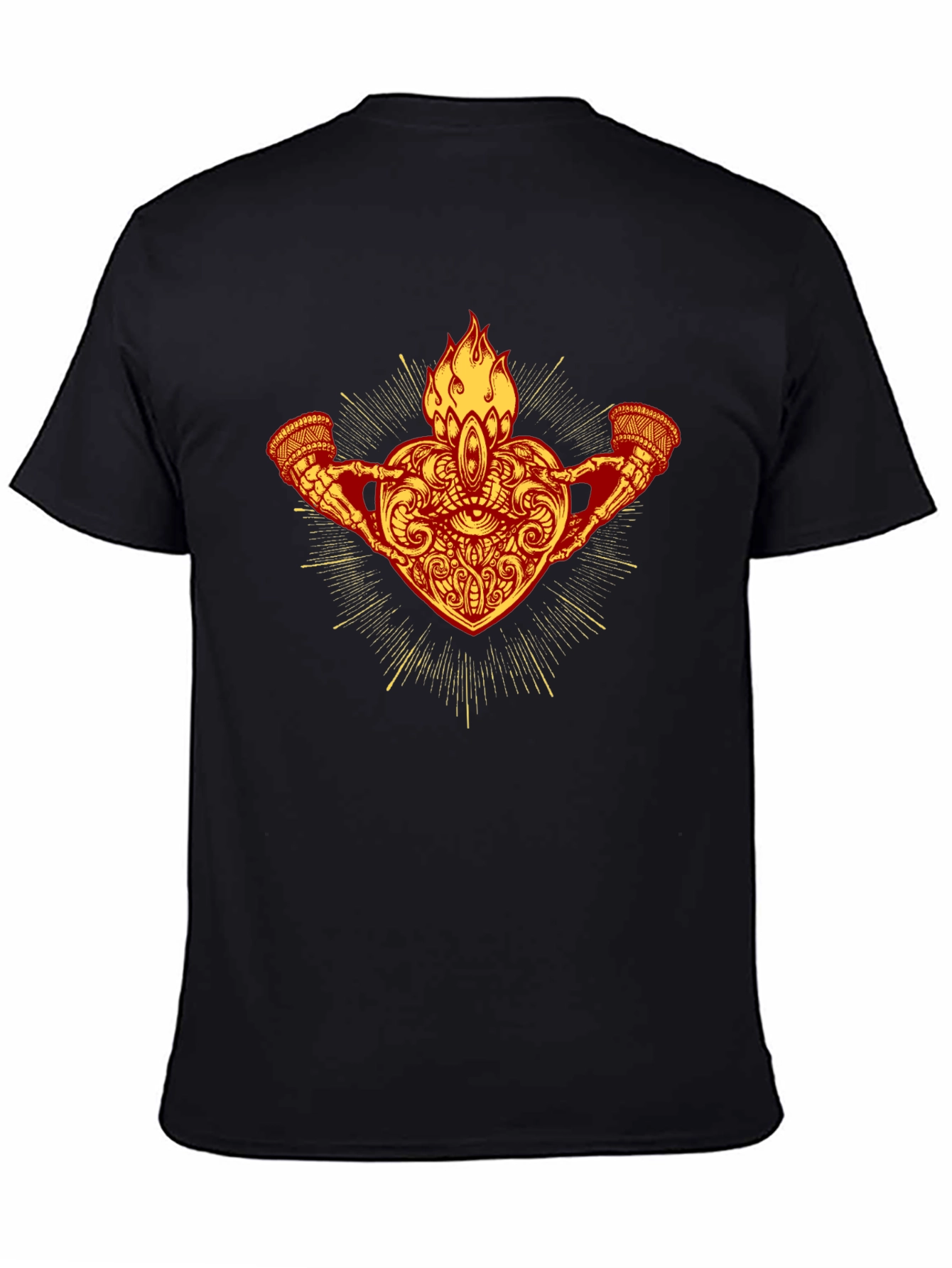 Flaming Heart Graphic T-Shirt - Unique Design