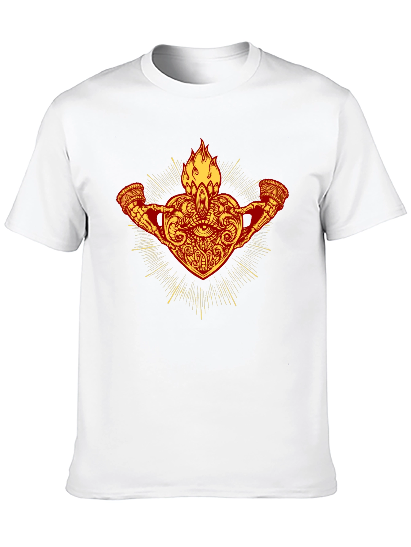Flaming Heart Graphic T-Shirt - Unique Design