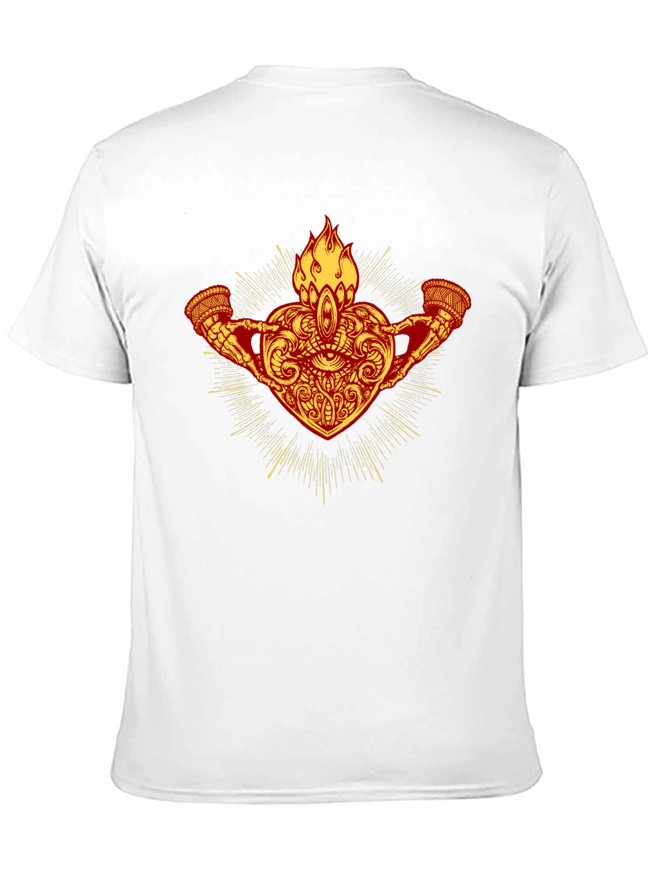 Flaming Heart Graphic T-Shirt - Unique Design