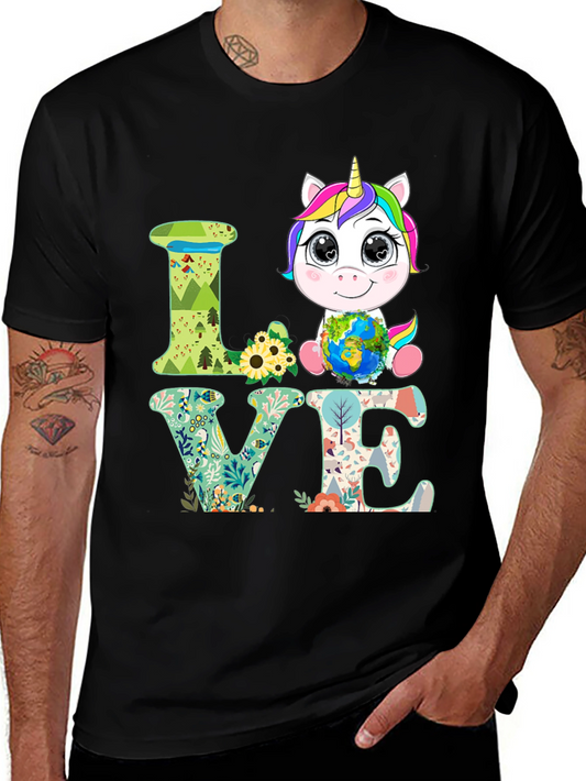 Unicorn Earth Love T-Shirt