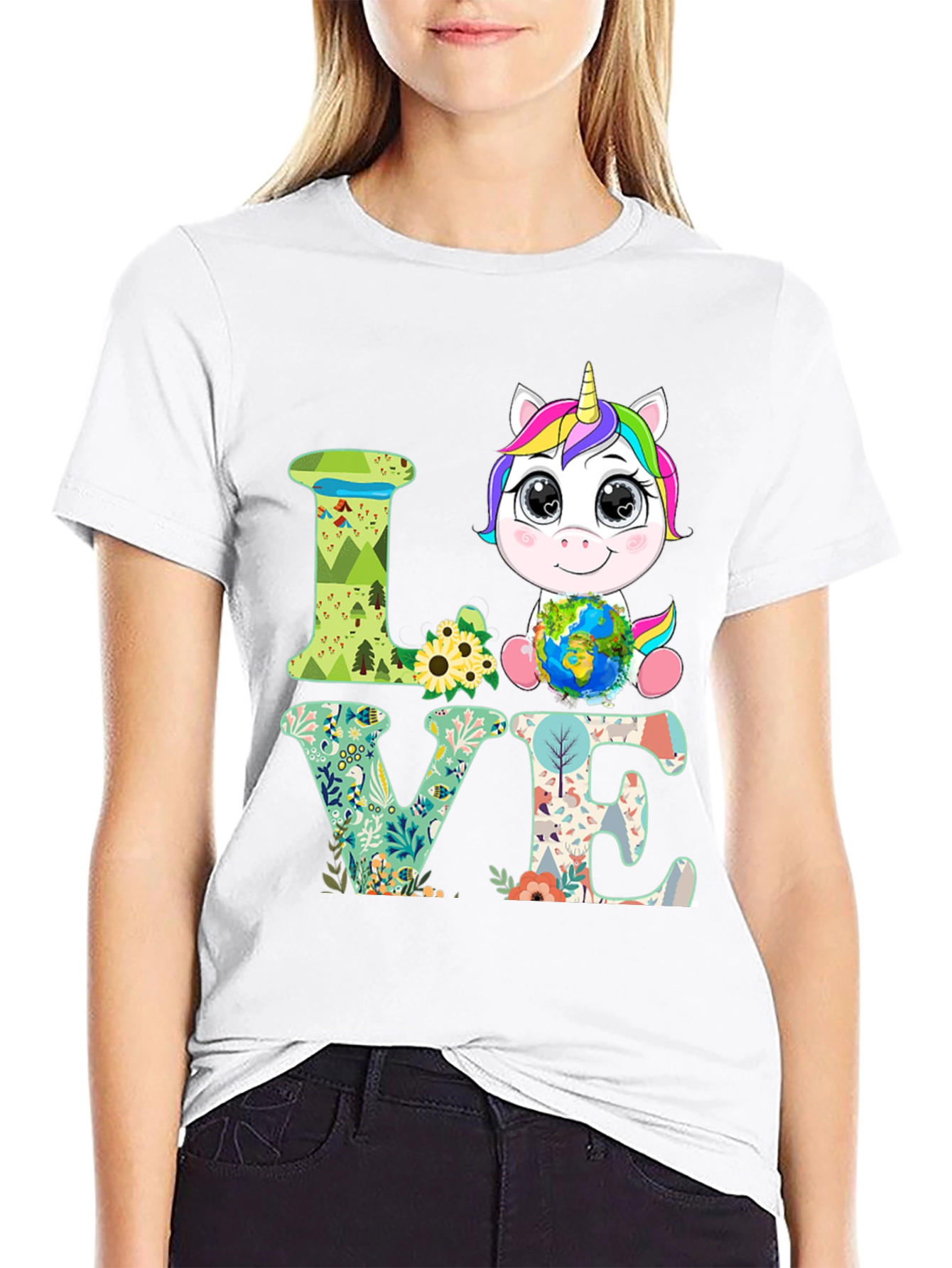 Unicorn Earth Love T-Shirt
