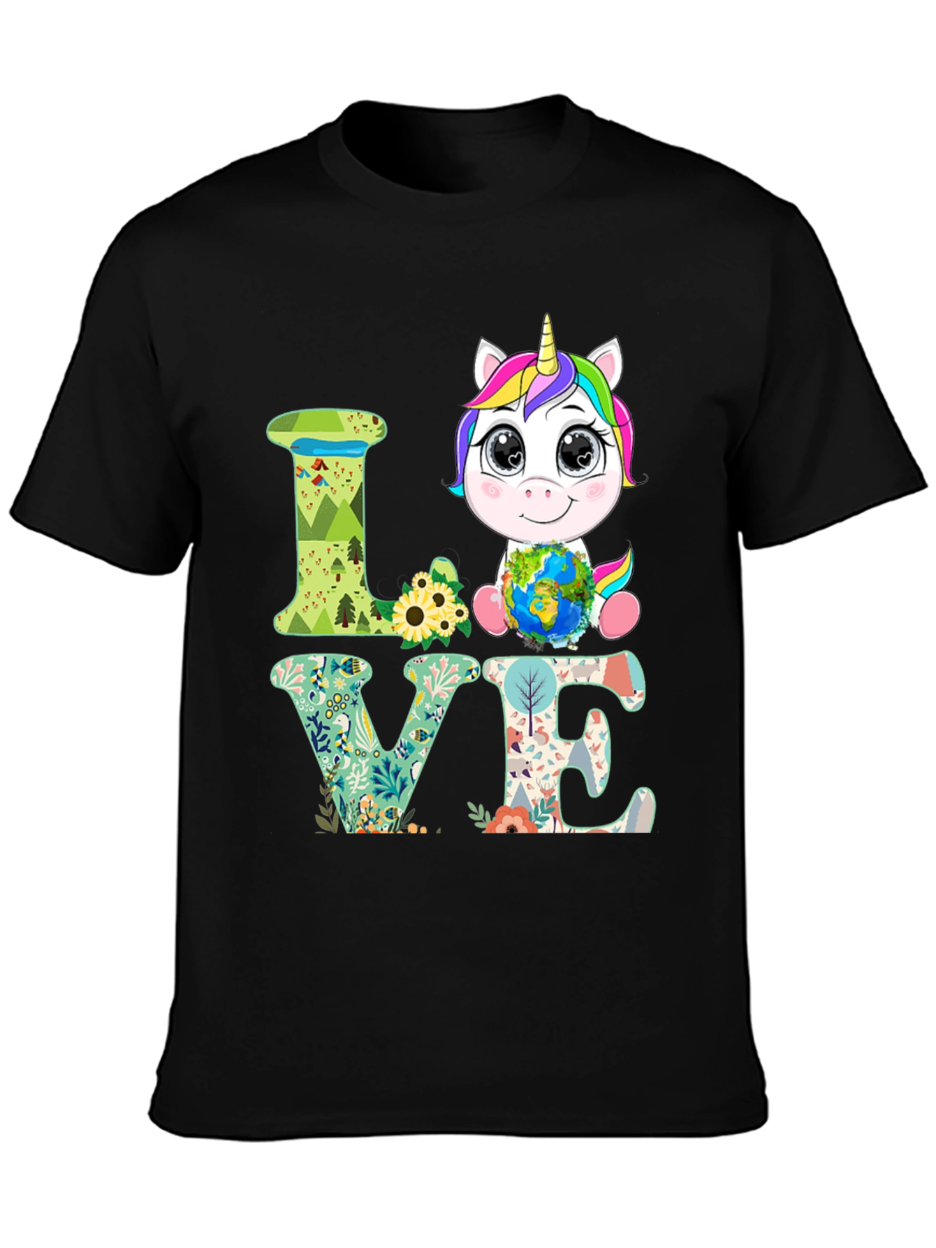 Unicorn Earth Love T-Shirt