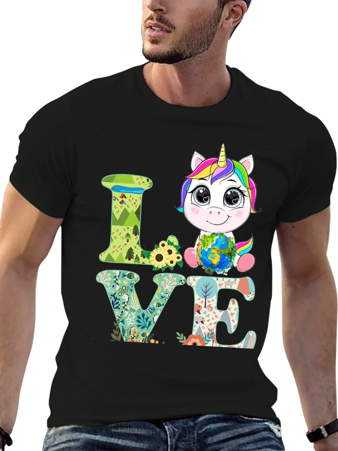Unicorn Earth Love T-Shirt