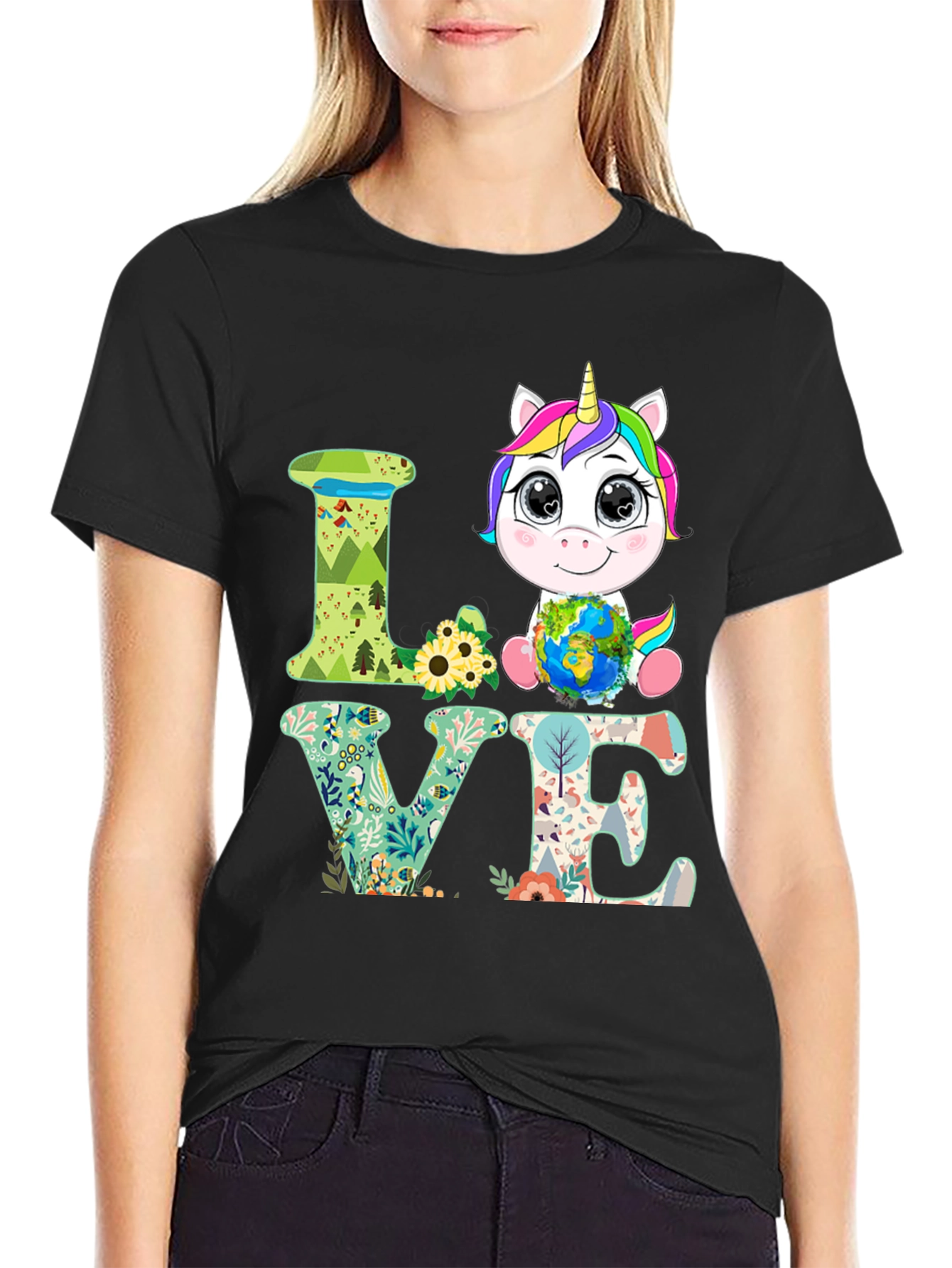 Unicorn Earth Love T-Shirt