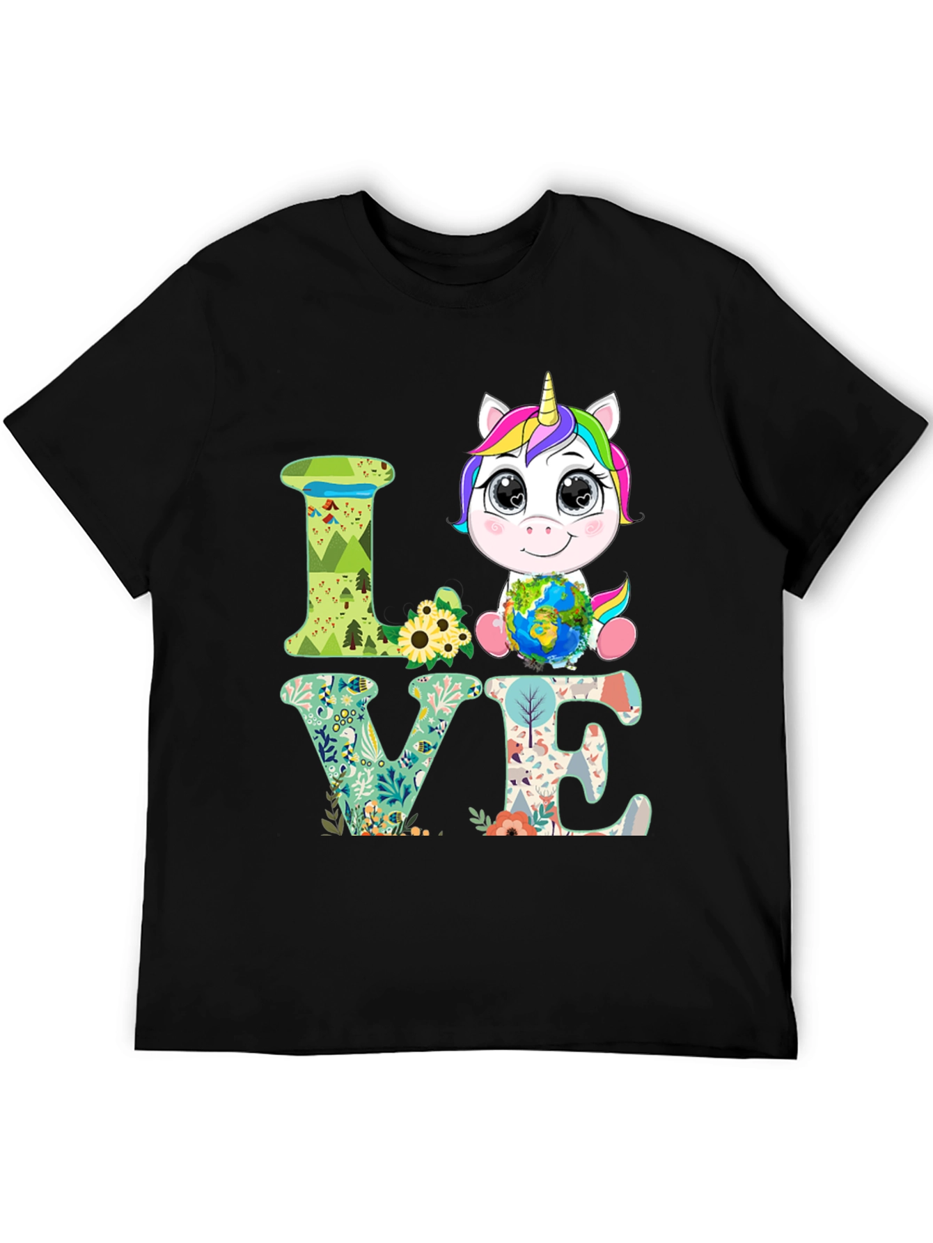Unicorn Earth Love T-Shirt
