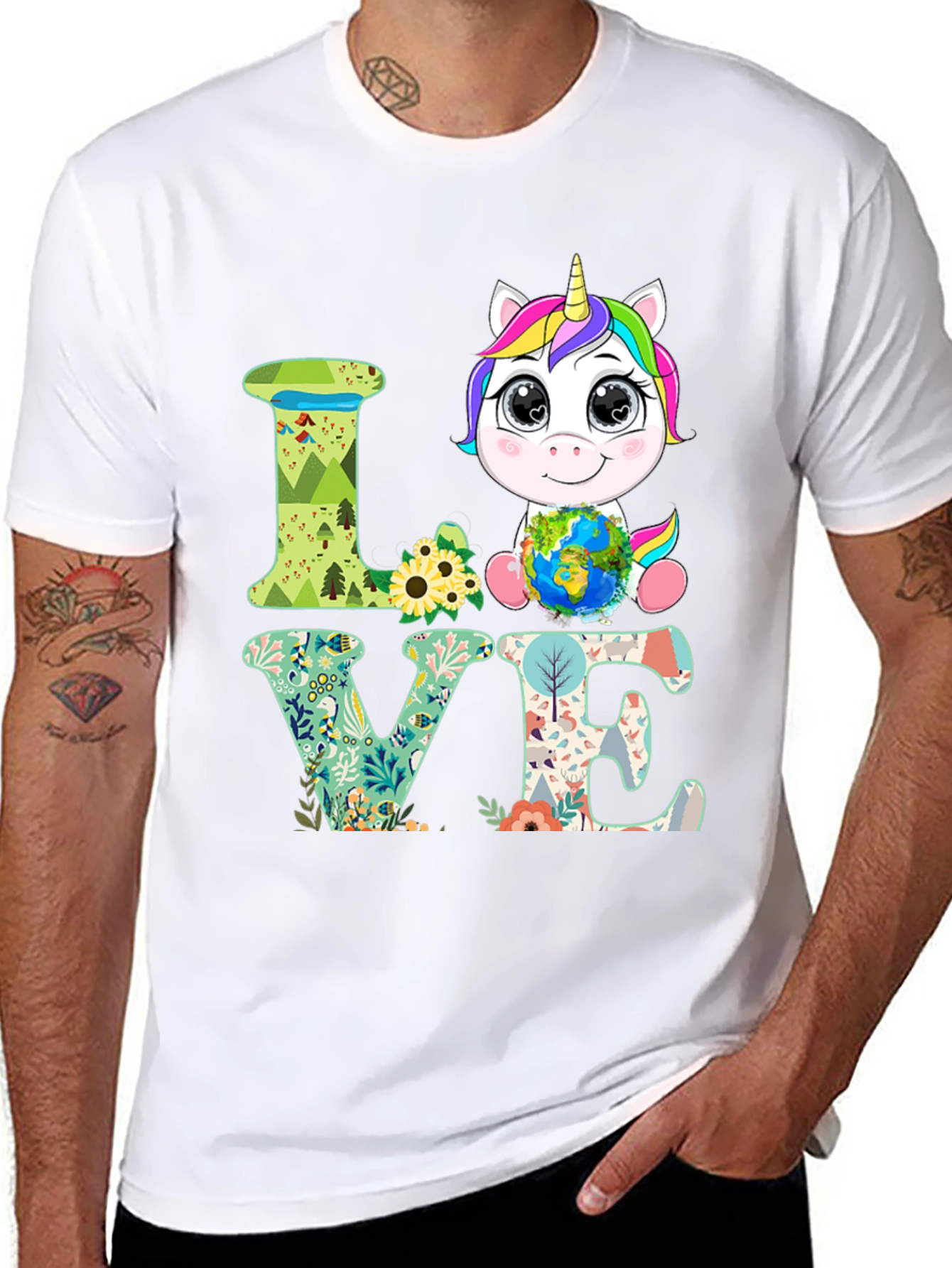 Unicorn Earth Love T-Shirt