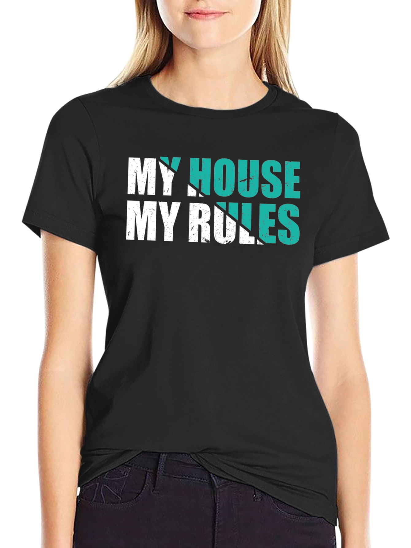My House My Rules T-Shirt - Black Graphic Tee