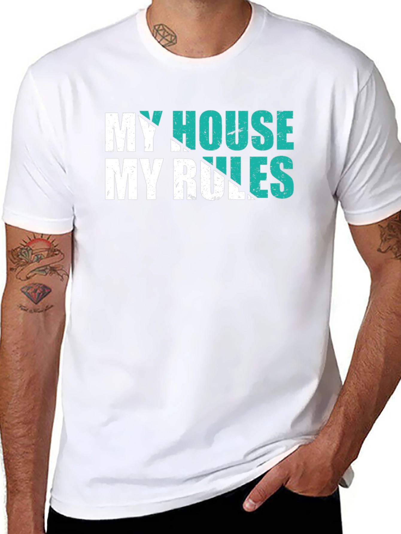 My House My Rules T-Shirt - Black Graphic Tee