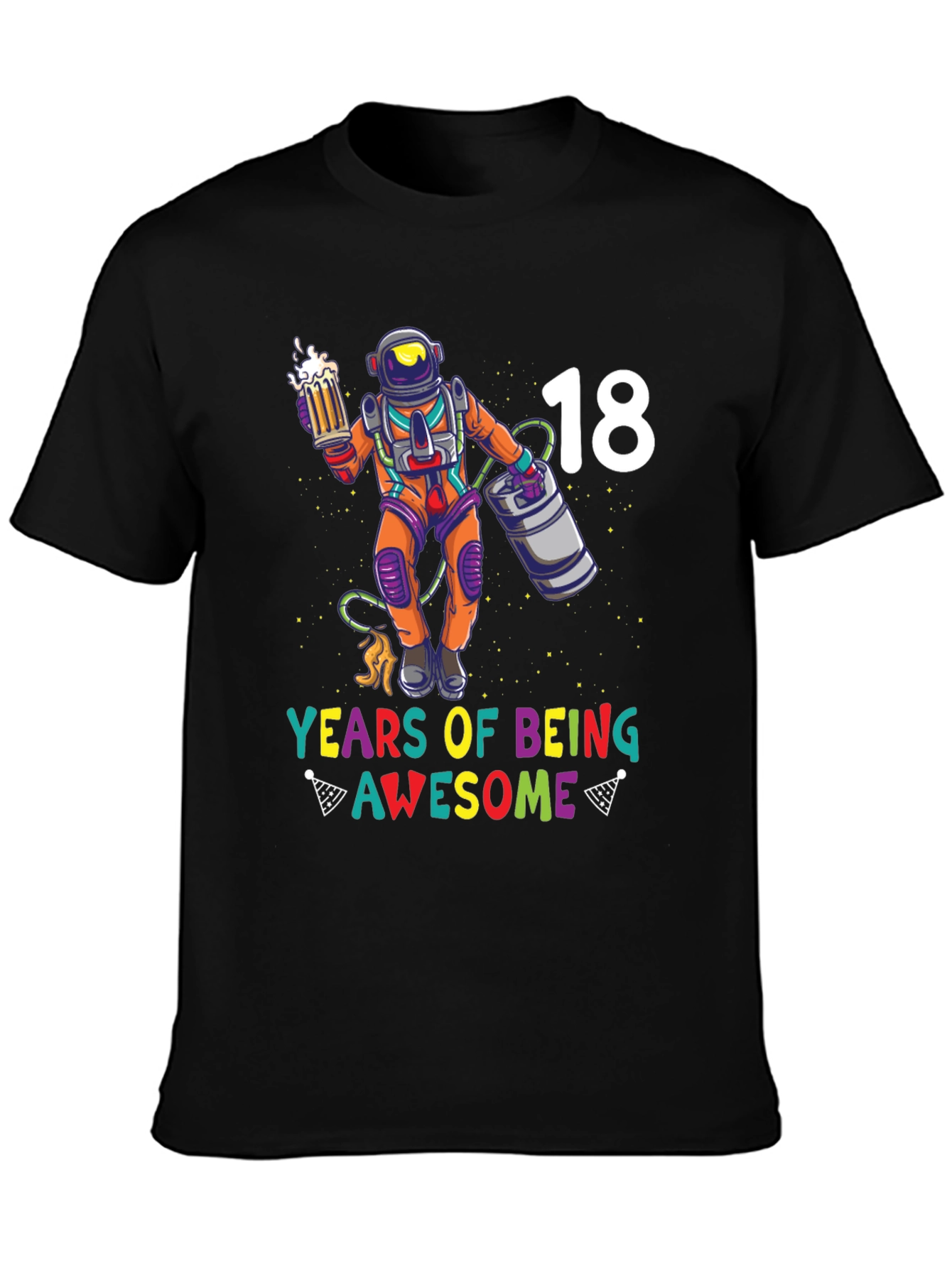 18 Years Awesome Astronaut Graphic Tee
