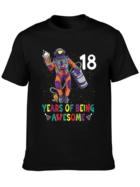 18 Years Awesome Astronaut Graphic Tee