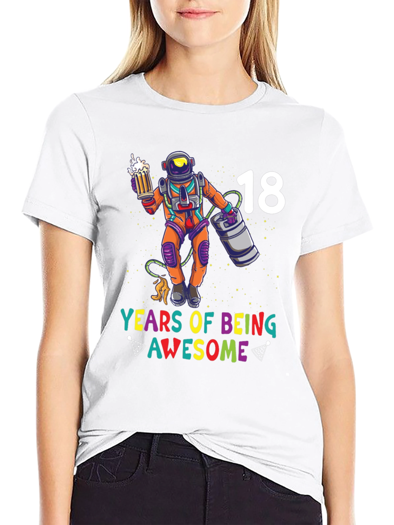 18 Years Awesome Astronaut Graphic Tee