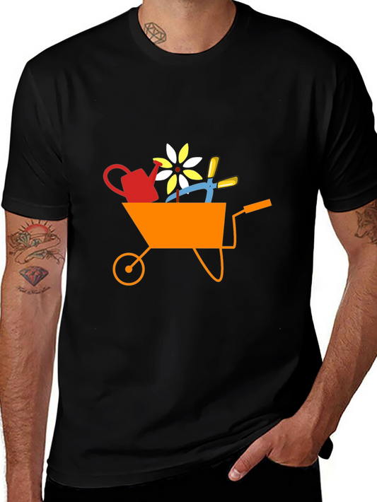 Gardening Wheelbarrow Graphic T-Shirt