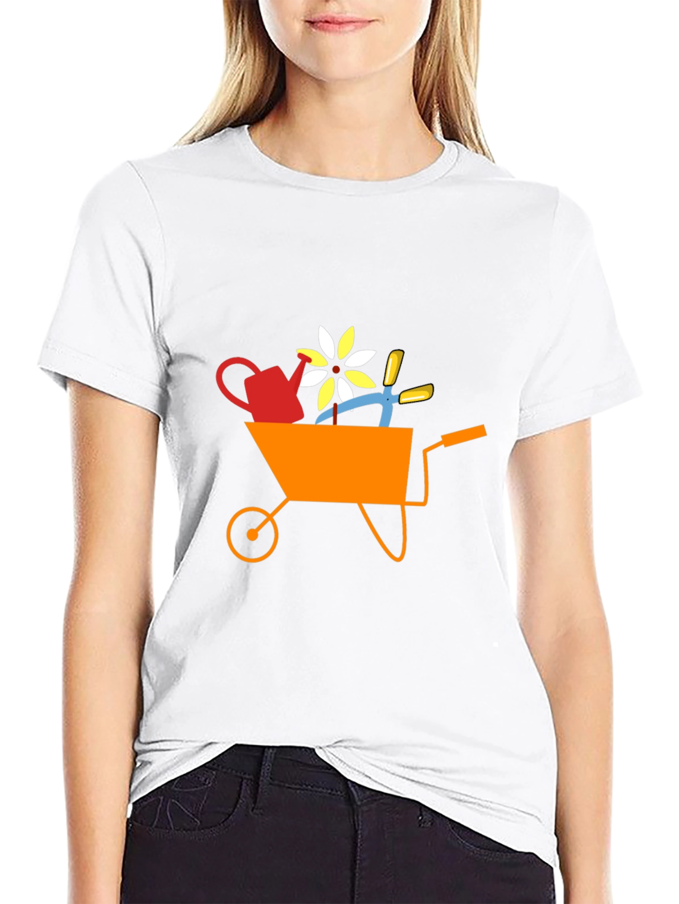 Gardening Wheelbarrow Graphic T-Shirt